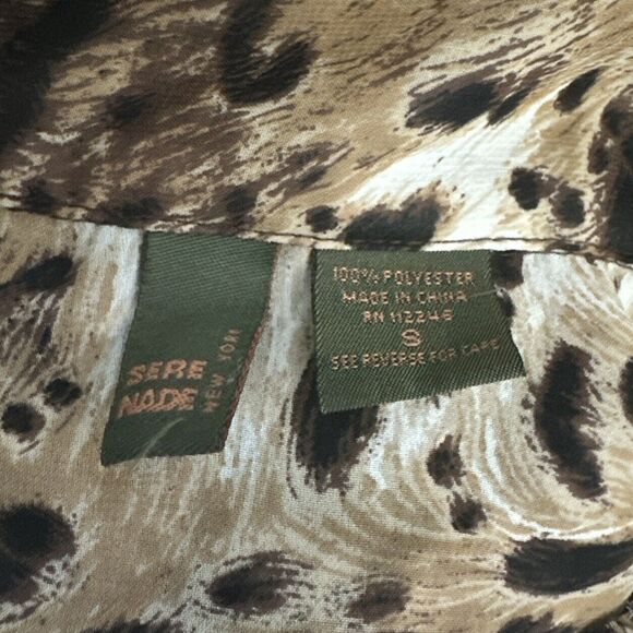 Sere Nade Leopard Print Cropped Jacket Semi-Sheer Single Button - Picture 12 of 12